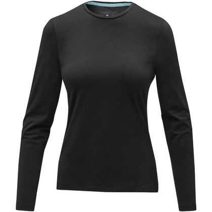 Damski T-shirt organiczny Ponoka z długim rękawem