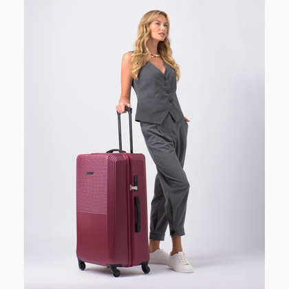 Duża walizka PUCCINI SAN DIEGO ABS025A 3B Bordowa