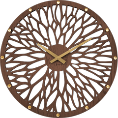 Imponujący ciemny drewniany zegar WOOD