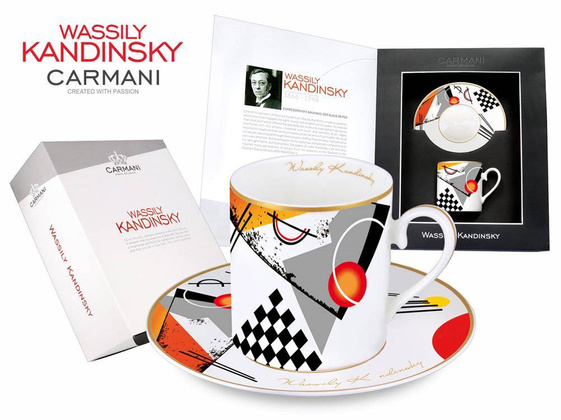 Kpl. Filiżanka ze spodkiem - Wassily Kandinsky.  Orange/1923r. (CARMANI)