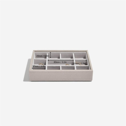 Szkatułka na biżuterię Stackers 11 komorowa mini taupe