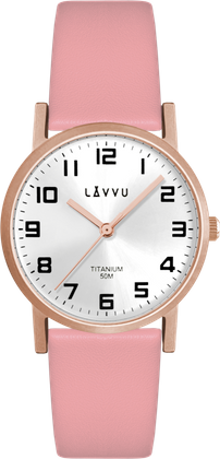 LAVVU Rose gold damski tytanowy zegarek MANDAL