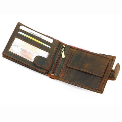 Portfel męski skórzany L895-012 Brązowy