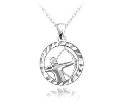 MINET Srebrny naszyjnik Zodiac STRZELEC