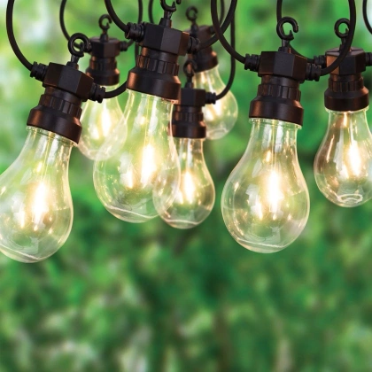 Lampki ogrodowe girlanda 20 żarówek LED zewnętrzna wewnętrzna 12,5 m