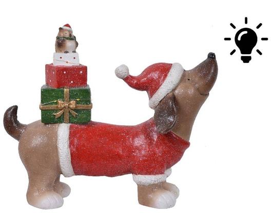 Jamnik ceramiczny z prezentami + led