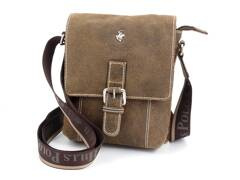 BH-322 NEBRASKA Torba na ramię skórzana Brązowa