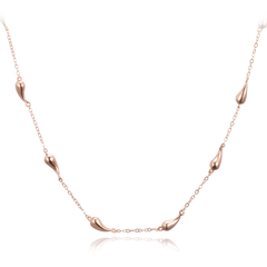 MINET Rose gold srebrny naszyjnik z kroplami