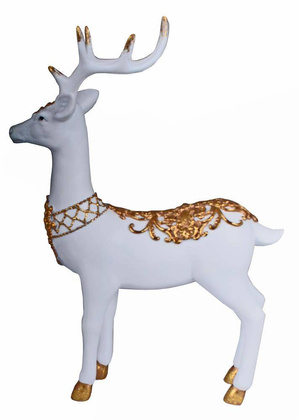 Figurka renifer stojący złoty