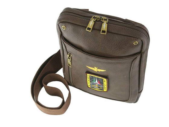 Torba na ramię na tablet AERONAUTICA MILITARE Pilot Brązowa