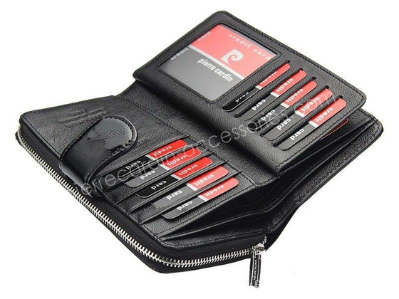 Portfel damski skórzany PIERRE CARDIN 05 LINE 116 Popiel