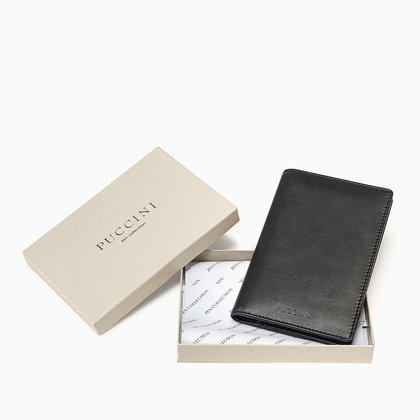 Etui na dokumenty skórzane PUCCINI ZN9214 1 Czarne