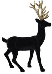 Renifer welurowy czarny duży