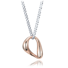 MINET Elegancki dwukolorowy srebrny naszyjnik