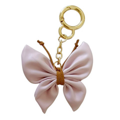 Brelok do kluczy skórzany MOTYL, KOKARDKA jasny fiolet BRL367FIO