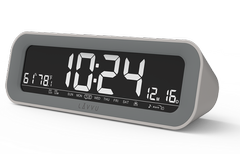 LAVVU Szary cyfrowy budzik SMART z radiem