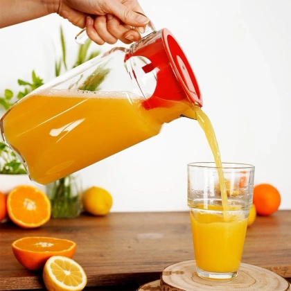 Dzbanek szklany do napojów z uchwytem pokrywką 1,75 l