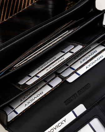 Duzy portfel damski ze skory naturalnej i ekologicznej