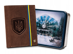 Skórzany portfel męski w orientacji pionowej z systemem rfid