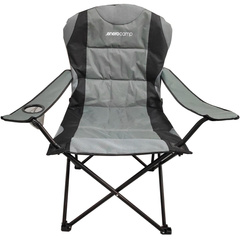 KRZESŁO TURYSTYCZNE SKŁADANE LUX 60X60X105CM SZARO-CZARNE