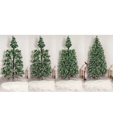 Choinka sztuczna PE07 180 cm napruszana z metalowym stojakiem