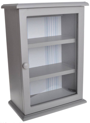 Szafka witryna wisząca szara