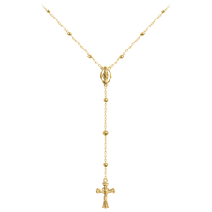 MINET Pozłacany srebrny naszyjnik RÓŻANIEC