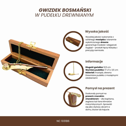 Gwizdek Bosmański w Pudełku Drewnianym – NC103186