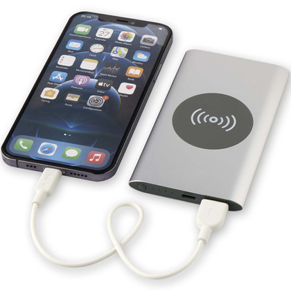 Juice bezprzewodowy powerbank o pojemności 4000 mAh Type-C z aluminium pochodzącego z recyklingu