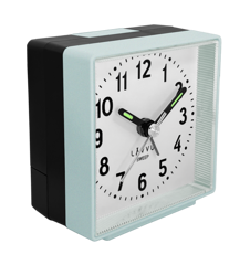 LAVVU Srebrno-niebieski budzik SWEEP - 3 LATA GWARANCJA!