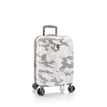 Heys White Camo biała średnia twarda walizka na kółkach