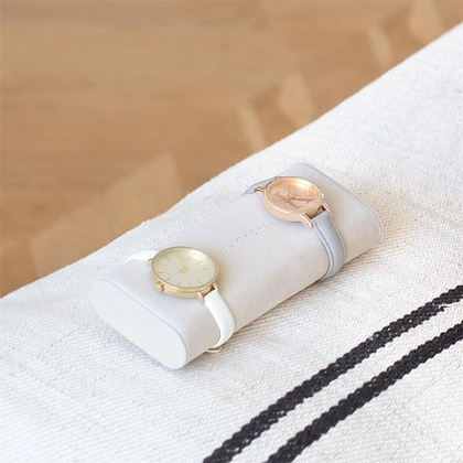 Poduszka na zegarki Stackers jasnoszara velvet