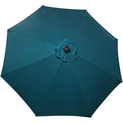 PARASOL OGRODOWY Z OŚWIETLENIEM ŻARÓWKI LED 270CM TURKUSOWY