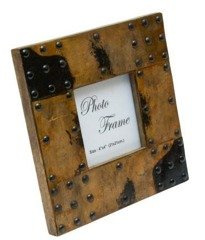 Drewniana ramka na zdjęcia pokryta blachą  A-1106
