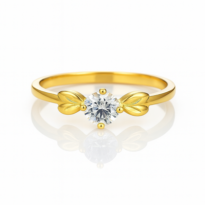 Pierścionek pozłacany stal chirurgiczna platerowana złotem PST954, Rozmiar pierścionków: US6 EU11