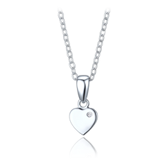 MINET Srebrny naszyjnik z sercem – córka