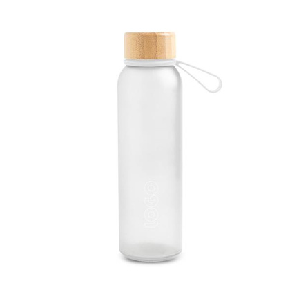 Butelka ze szkła matowego o pojemności 500 ml, z silikonowym uchwytem / Atlântida