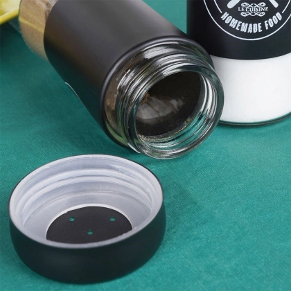 Przyprawnik solniczka pieprzniczka czarny zestaw 2 el.