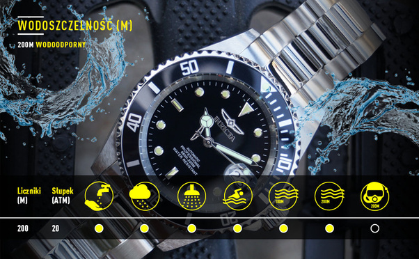 ZEGAREK MĘSKI INVICTA PRO DIVER 26971 - WODOSZCZELNOŚĆ 200m, koperta 40mm