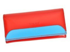Portfel damski skórzany PELLUCCI Polo Club 8 PL11 Czerwony