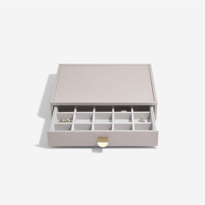 Szkatułka na biżuterię Stackers 20 komorowa classic taupe z szufladą