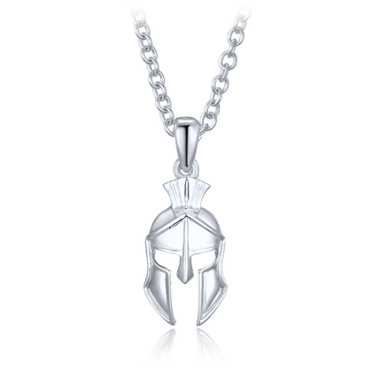 LAVVU Męski srebrny naszyjnik hełm Spartan