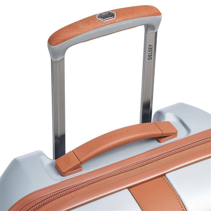 Delsey Promenade Hard mała srebrna walizka kabinowa na kółkach 55 cm