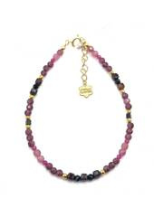 Bransoletka TURMALIN GRANAT 925