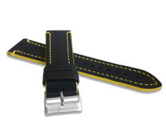 LAVVU Żółty szyty pasek TAILOR z luksusowej skóry Top Grain - 22