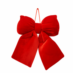 Czerwona kokarda, aksamitna, ozdoba świąteczna 20x20cm WOZ42
