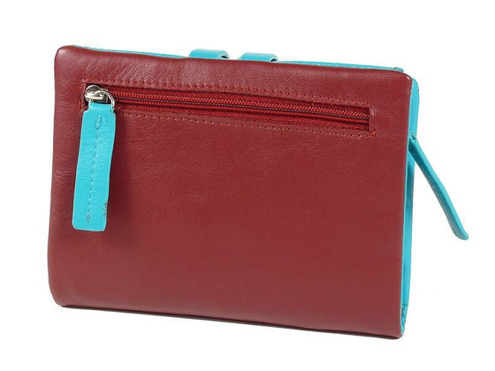BH-283 UTAH Portfel damski skórzany Czerwony