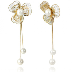 Kolczyki ze stali szlachetnej platerowane złotem KST3361