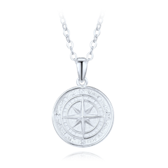 MINET Naszyjnik srebrny kompas