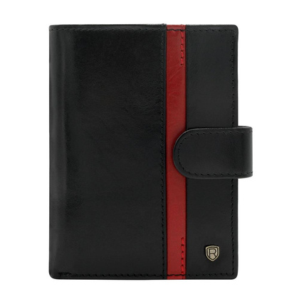 Portfel męski skórzany PELLUCCI N575L-RVTP RFID Czarny / Czerwony